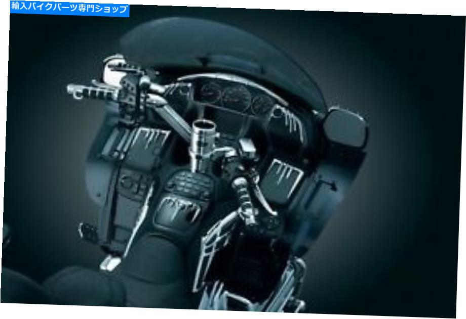 クロームパーツ Kuryakyn 3747ハンドルバートップカバー、クロム Kuryakyn 3747 Handlebar Top Covers, Chrome【並行輸入品】