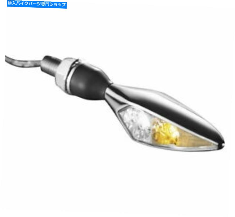 クロームパーツ クレルマンクロムフロント右マイクロ菱形ラン/ターン信号 Kuryakyn By Kellermann Chrome Front Right Micro Rhombus Run/Turn Signal【並行輸入品】