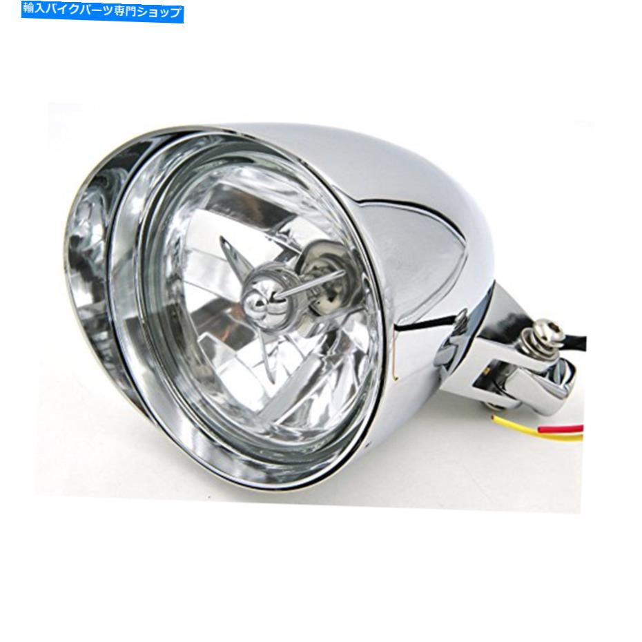クロームパーツ 5 3/4 "H4ビレットヘッドライトクロームハーレイチョッパーボバースプリンガーソフトダイナXL 5 3/4" H4 Billet Headlight Chrome HARLEY Chopper Bobber Springer Softail Dyna XL【並行輸入品】|Us Custom Parts Shop USDM