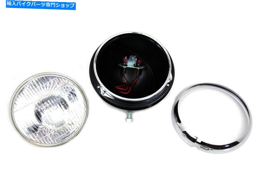 クロームパーツ クロムリムフィットハーレーダビッドソンと黒7 Kヘッドランプ Black 7 K Headlamp with Chrome Rim fits Harley-Davidson【並行輸入品】