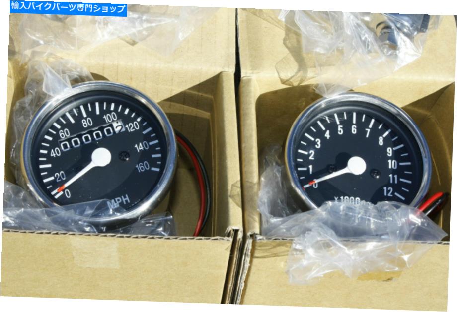 クロームパーツ ホンダミニスピード - Tach 1：4ゲージMPHスピードメータータコメータコンボ HONDA Mini Speedo - Tach 1:4 gauges MPH Speedometer Tachometer COMBO【並行輸入品】
