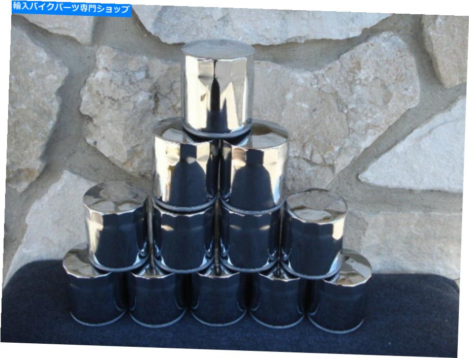 クロームパーツ ハーレーツインカム63798-99のための12の高品質のクロム10ミクロンのオイルフィルターの多く LOT OF 12 HIGH QUALITY CHROME 10 MICRON OIL FILTERS FOR HARLEY TWIN CAM 63798-99【並行輸入品】｜Us Custom Parts Shop USDM