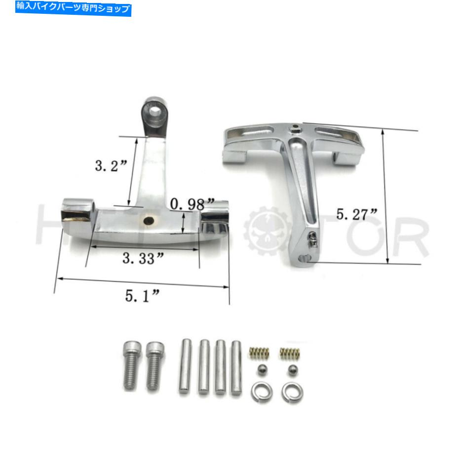 クロームパーツ クローム乗客のフロアボードマウントマウントブラケットハーレーフランツーリング93-08 Chrome Passenger Floorboard Mounts Mounting Brackets Harley FLH Touring 93-08【並行輸入品】