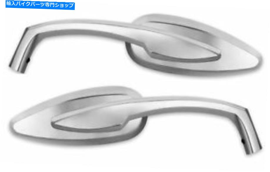 クロームパーツ Harley Davidsonのオートバイのためにセットクエッキンクロームの涙ドロップミラー Kuryakyn Chrome Tear Drop Mirrors Set For Harley Davidson Motorcycles【並行輸入品】