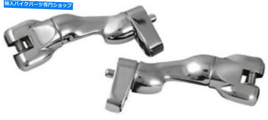 クロームパーツ クライャキン調節可能な旅客フットペグは旅客クロム#7504を帯びます Kuryakyn Adjustable Passenger Footpeg Mounts Passenger Chrome #7504【並行輸入品】|Us Custom Parts Shop USDM
