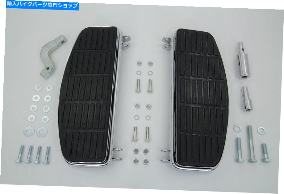クロームパーツ ドライバークロム 'D'形フットボードセットクロームフィットハーレー - ダビッドソン Driver Chrome 'D' Shape Footboard Set Chrome fits Harley-Davidson【並行輸入品】