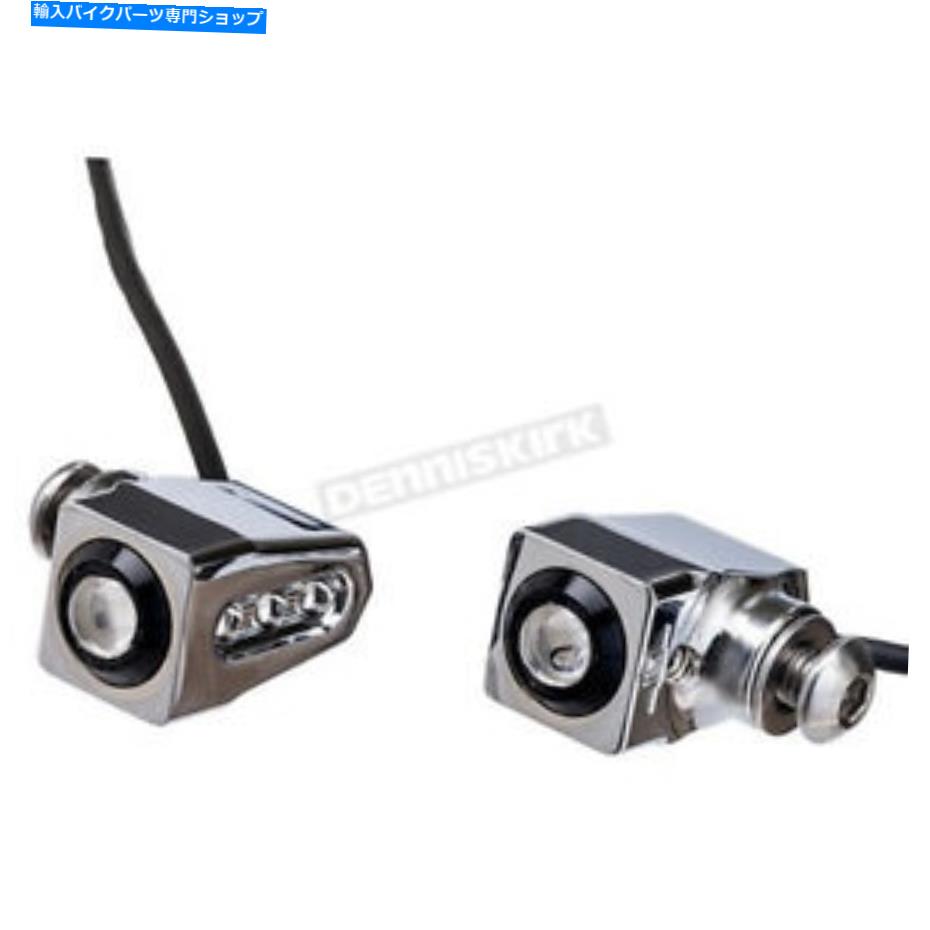 クロームパーツ ジョーカーマシンクロームシングルラットアイランダー信号W /赤色のライト - 05-206-RC Joker Machine Chrome Single Rat Eye LED Turn Signals w/Red Lights - 05-206-RC【並行輸入品】 36,864円