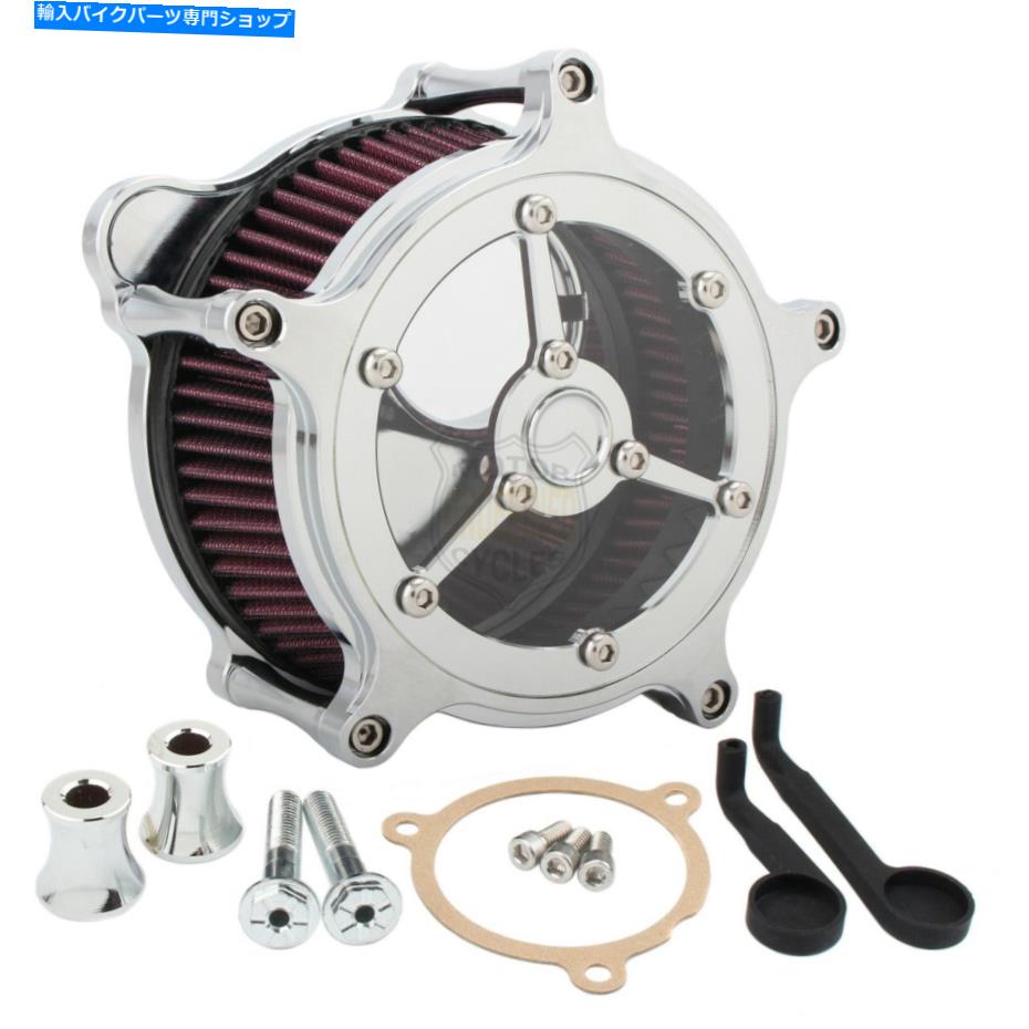 クロームパーツ ハーレーロードグライドのためのクロムクリアエアクリーナー吸気フィルター18-21 Chrome Clear Air Cleaner Intake Filter For Harley Road Glide 17-UP Softail 18-21【並行輸入品】