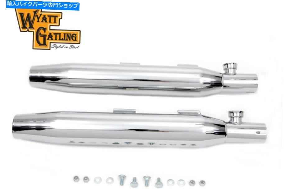 クロームパーツ Wyatt Gatling Chrome 3スリッサ・エン・ドーメントママカム・ドット・ノギュゲン・撮影 - オリジナルのタイトルを表示する Wyatt Gatling Chrome 3 スリップオンテーパーマフラーセット ハーレーダビッドソン適合- show original title【並行輸入品】｜Us Custom Parts Shop USDM
