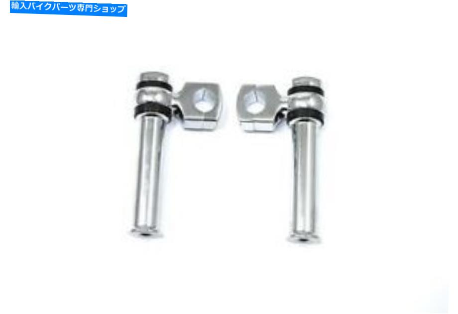 クロームパーツ Chrome 5-3 / 4 "オフセットドッグボーンライザーセットは1/2" -13uncを受け入れます Chrome 5-3/4" Offset Dog Bone Riser Set accepts 1/2"-13UNC【並行輸入品】｜Us Custom Parts Shop USDM
