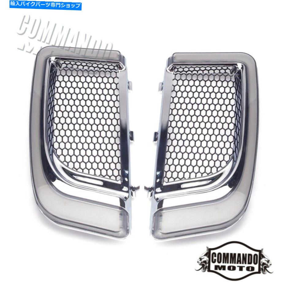 クロームパーツ Harley Touring Electra Glide Flhtk LEDフェアリング下グリルターン信号ライト For Harley Touring Electra Glide FLHTK LED Fairing Lower Grill Turn Signal Light【並行輸入品】