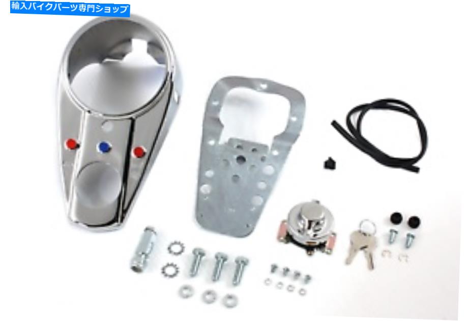 クロームパーツ Harley-Davidson用クロム3ライトダッシュパネルキット39-0951 Chrome Three Light Dash Panel Kit for Harley-Davidson | 39-0951【並行輸入品】|Us Custom Parts Shop USDM