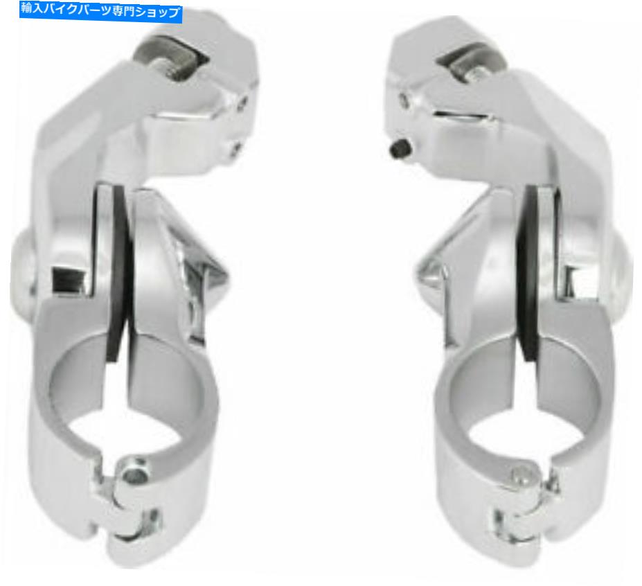 クロームパーツ HardDrive 15-813cp調節可能な高速道路ペグマウント、ショートクロム HardDrive 15-813CP Adjustable Highway Peg Mounts, Short Chrome【並行輸入品】