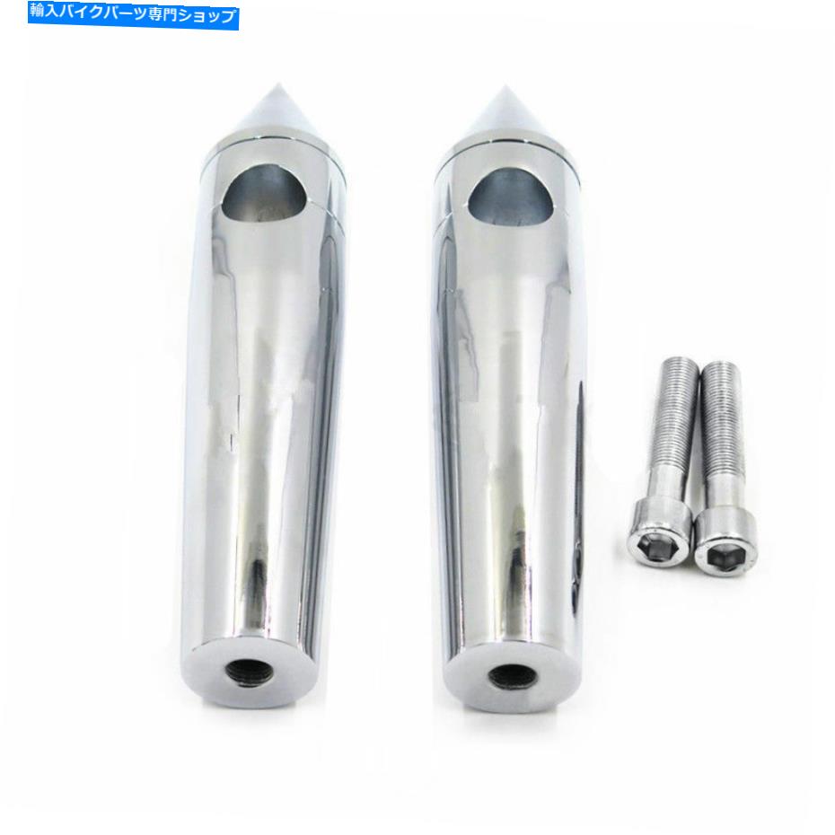 クロームパーツ Chromeオートバイスパイク8 ''ハーレーホンダヤマハのためのライブレットハンドルバーライザー Chrome Motorcycle Spike 8'' Rise Billet Handlebar Risers For Harley Honda Yamaha【並行輸入品】 36,864円