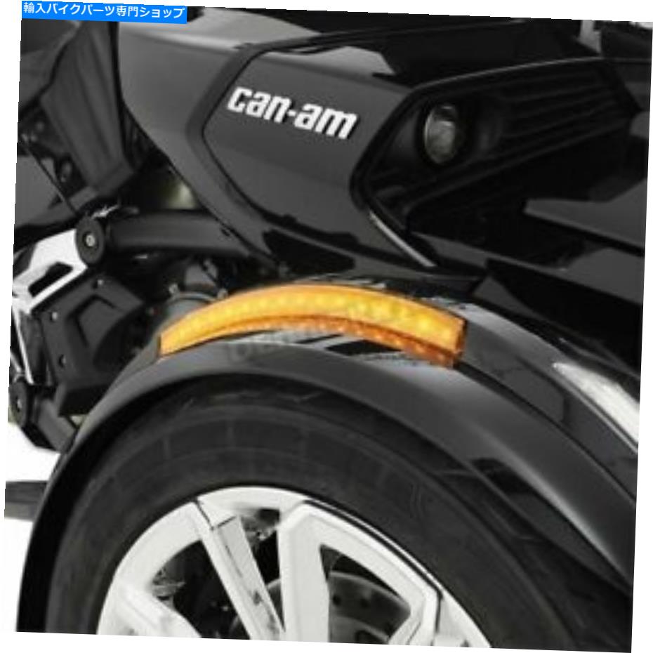 クロームパーツ クロム多機能フロントフェンダーLEDライトキットw /琥珀色のライト - 41-173B Show Chrome Multi Function Front Fender LED Light Kit w/Amber Lights - 41-173B【並行輸入品】
