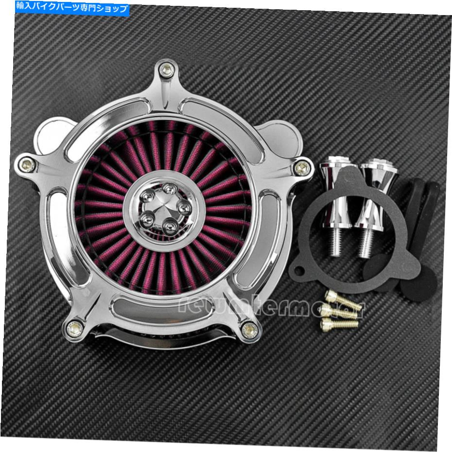 クロームパーツ クロームエアクリーナーレッドインテークフィルターフィットharley touring trike 08-16 Softail Chrome Air Cleaner Red Intake Filter Fit For Harley Touring Trike 08-16 Softail【並行輸入品】