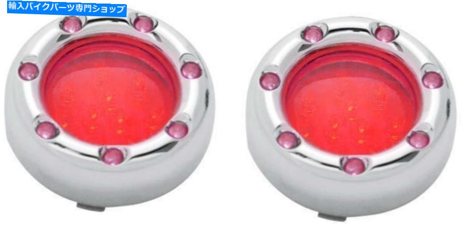クロームパーツ Arlen Ness Red Led Fire Ring Ring Kit＃12-745ハーリーダイナクロムハウジングシングルリア Arlen Ness Red LED Fire Ring Kit # 12-745 Harley Dyna Chrome Housing Single Rear【並行輸入品】