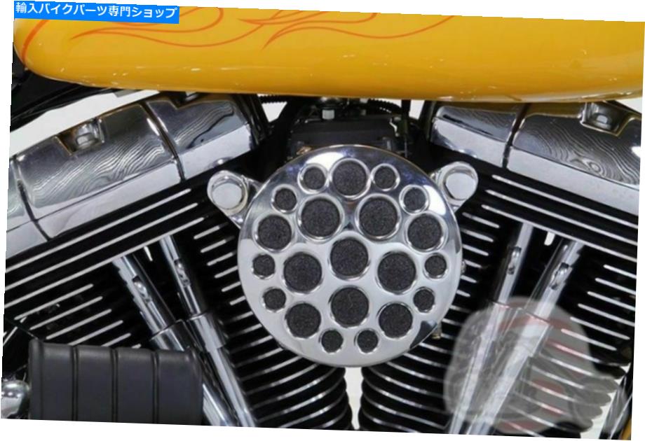 クロームパーツ エアフィルタークリーナーホーリードリルクロムカバーハーリーダイナブリーザーバッキングプレート Air Filter Cleaner Holey Drilled Chrome Cover Harley Dyna Breather Backing Plate【並行輸入品】