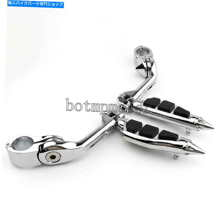 クロームパーツ Chrome 1-1 / 4 "1.25"ハーリーツーリングストリートグライドflhx用エンジンガードフットペグ Chrome 1-1/4" 1.25" Engine Guard Foot Pegs For Harley Touring Street Glide FLHX【並行輸入品】|Us Custom Parts Shop USDM