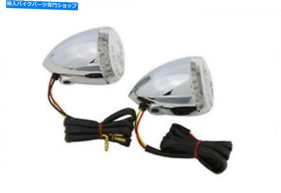 クロームパーツ Harley Davidson Front Chrome Bullet Torpedo LEDターンシグナル00-UP FXSTD NEW FOR HARLEY DAVIDSON FRONT CHROME BULLET TORPEDO LED TURN SIGNAL 00-UP FXSTD【並行輸入品】｜Us Custom Parts Shop USDM