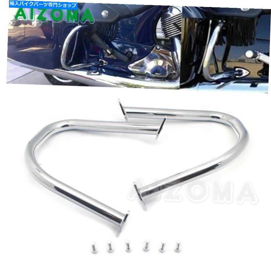 クロームパーツ インドのビンテージダークホースチーフテインのための2倍クロムオートバイリアハイウェイバー 2X Chrome Motorcycle Rear Highway Bars For Indian Vintage Dark Horse Chieftain【並行輸入品】