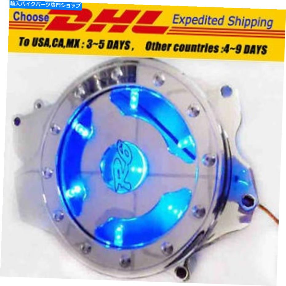 クロームパーツ ヤマハYZF R6 2003-2006 R6Sクロムのための青いLEDがエンジンステータカバーを介して見る BLUE LED see through Engine Stator cover for Yamaha YZF R6 2003-2006 R6S CHROME【並行輸入品】｜Us Custom Parts Shop USDM