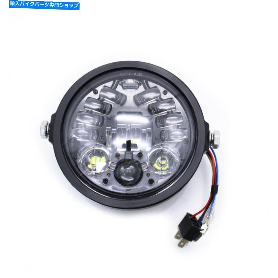 クロームパーツ 5.75 '' 'オートバイのヘッドライト12V LEDのレトロなヘッドライトが付いている 5.75'' Motorcycle Headlight 12v LED Retro Headlight with Chrome Round Headlamp【並行輸入品】｜Us Custom Parts Shop USDM