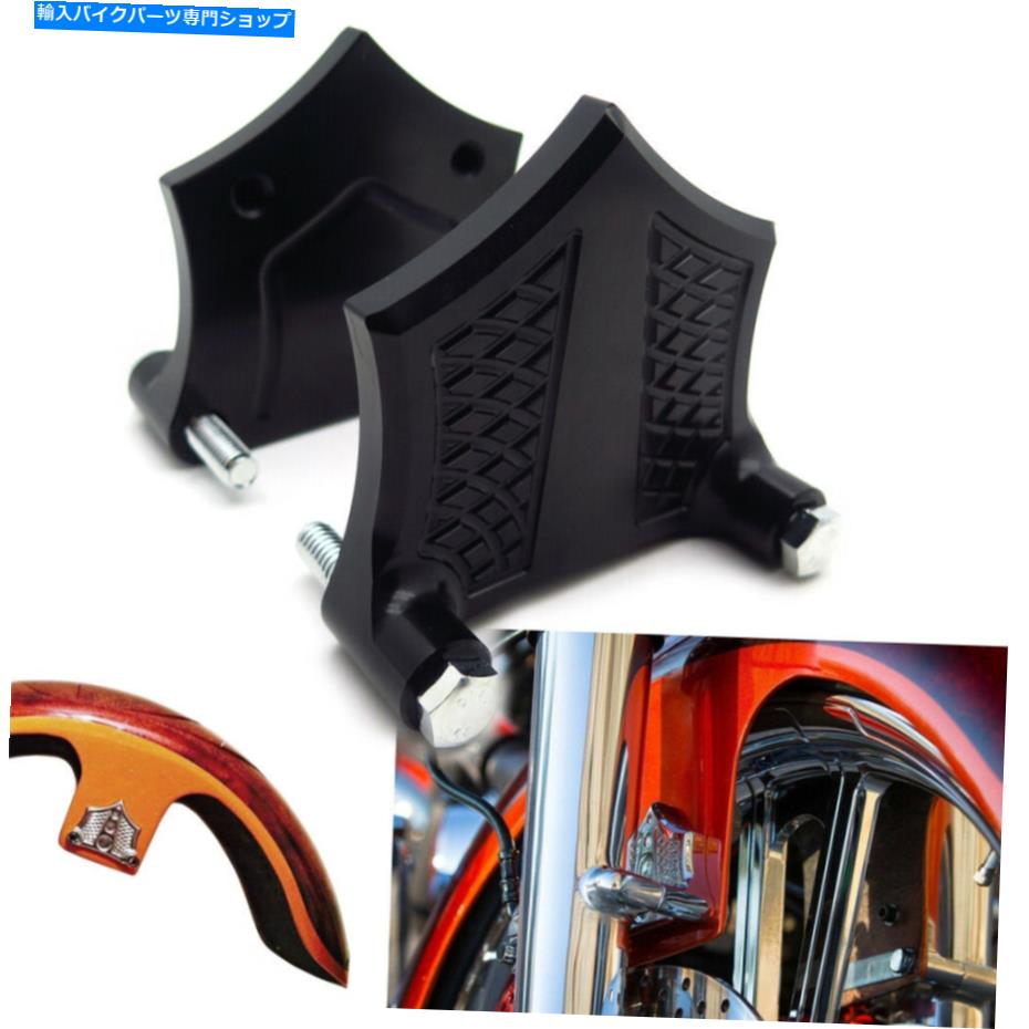 クロームパーツ Harley BaggersのためのChrome-e-o黒コントラストフェンダースペーサー(1 "SPACER 1984-2013) CHROME-E-O Black Contrast Fender Spacer For HARLEY Baggers (1" Spacer 1984-2013)【並行輸入品】|Us Custom Parts Shop USDM