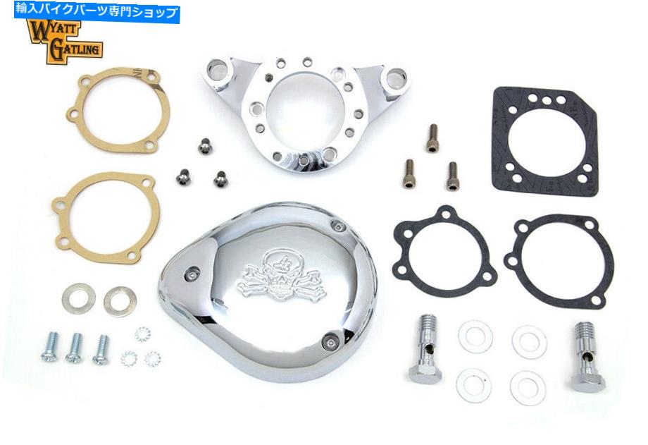 クロームパーツ Chrome Wyatt Gatlingエアクリーナアセンブリ Chrome Wyatt Gatling Air Cleaner Assembly【並行輸入品】|Us Custom Parts Shop USDM