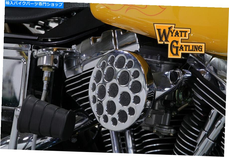 クロームパーツ Chrome Wyatt Gatlingエアクリーナアセンブリ Chrome Wyatt Gatling Air Cleaner Assembly【並行輸入品】|Us Custom Parts Shop USDM