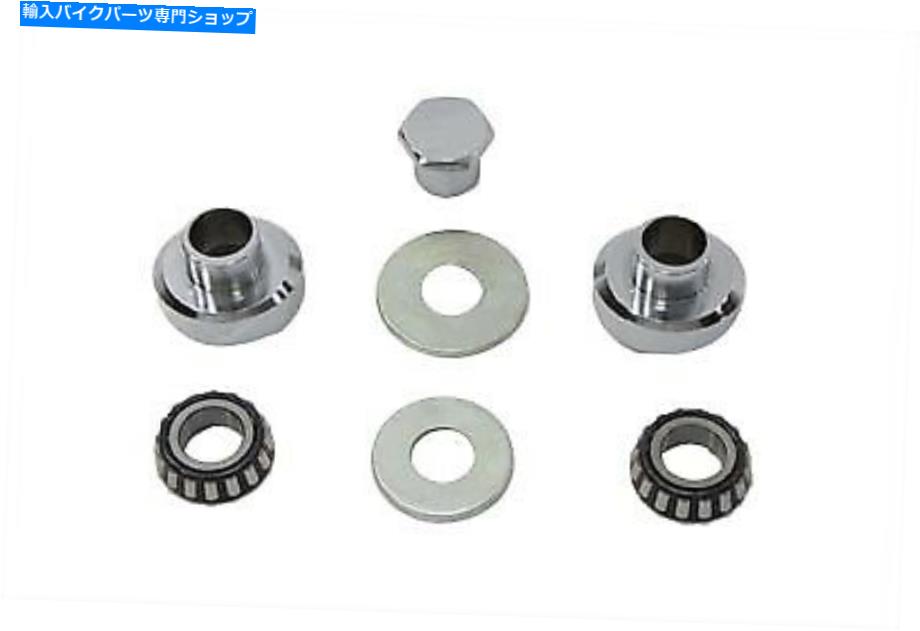 クロームパーツ レースフォークネックカップキットクロームフィットハーレー - ダビッドソン Raked Fork Neck Cup Kit Chrome fits Harley-Davidson【並行輸入品】