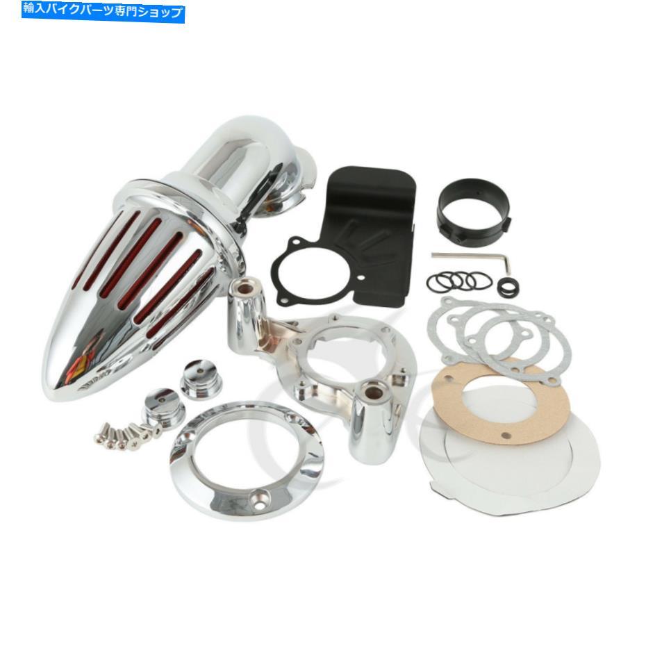 クロームパーツ ハーレーツーリングモデル08-12アルミニウムのためのクロームエアクリーナー吸気フィルターフィット Chrome Air Cleaner Intake Filter Fit For Harley Touring models 08-12 Aluminum【並行輸入品】
