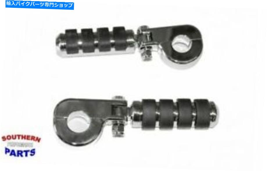 クロームパーツ クロム調整可能なバッファローペグ1インチマウント CHROME ADJUSTABLE BUFFALO PEGS 1 INCH MOUNT【並行輸入品】