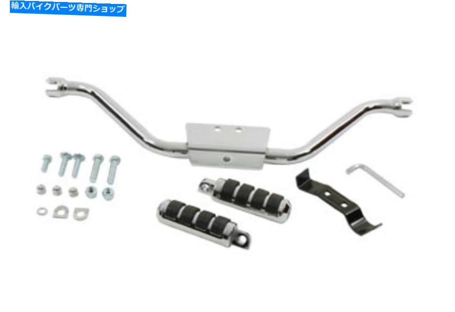 クロームパーツ Chrome Mustache Highway Bar W / ISOアンチバイブフットPEGSハーレーフルFXST FXSTソフト Chrome Mustache Highway Bar w/ ISO Anti-Vibe Foot Pegs Harley FLST FXST Softail【並行輸入品】