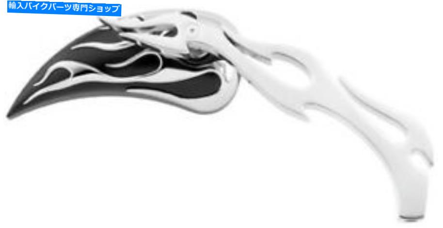 クロームパーツ バイカの選択カスタムミラーティアドロップフレームクロームペア（76885B4） Bikers Choice Custom Mirrors Teardrop Flame Chrome Pair (76885B4)【並行輸入品】