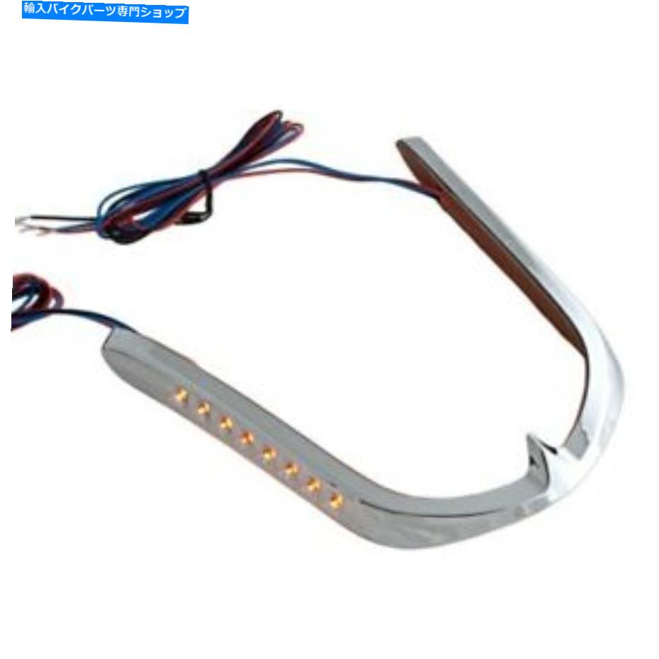クロームパーツ ホンダゴールドウィング1500 1988-2000アクセサリーの追加LEDフロントフェンダートリム For Honda Goldwing 1500 1988-2000 Add On Accessories LED Front Fender Trim【並行輸入品】