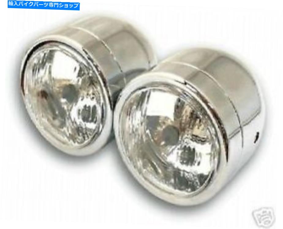 クロームパーツ 支配者のヘッドライトChrome Twin Lound H4 Eは60/55です Dominator Headlight Chrome Twin Round H4 E Marked 60/55【並行輸入品】|Us Custom Parts Shop USDM