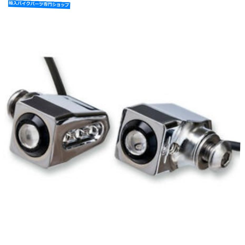 クロームパーツ ジョーカーマシンサイドマウントLEDターン信号 - クロム/レッド05-206-RC Joker Machine Side-mount LED Turn Signals - Chrome/Red | 05-206-RC【並行輸入品】|Us Custom Parts Shop USDM