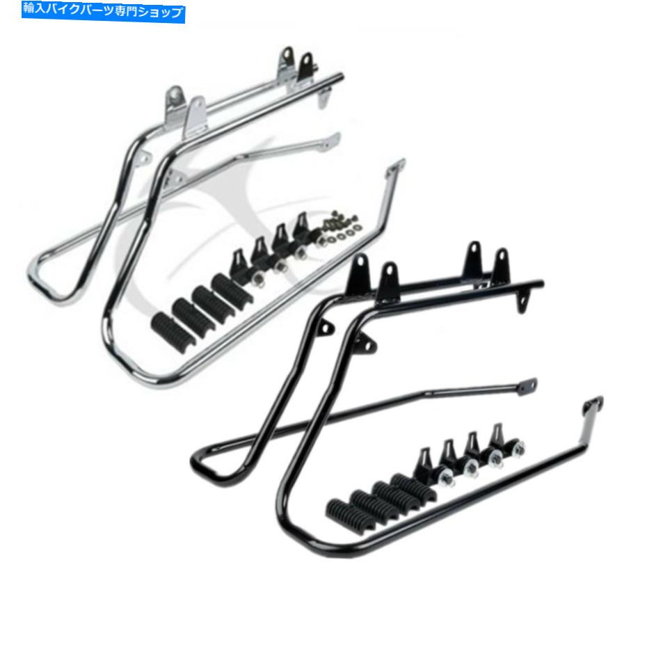 クロームパーツ Chrome / Black Saddle Bags変換ブラケットはハーレーダビッドソンソフト用に適しています Chrome /Black Saddle bags Conversion Brackets Fit For Harley Davidson Softail【並行輸入品】