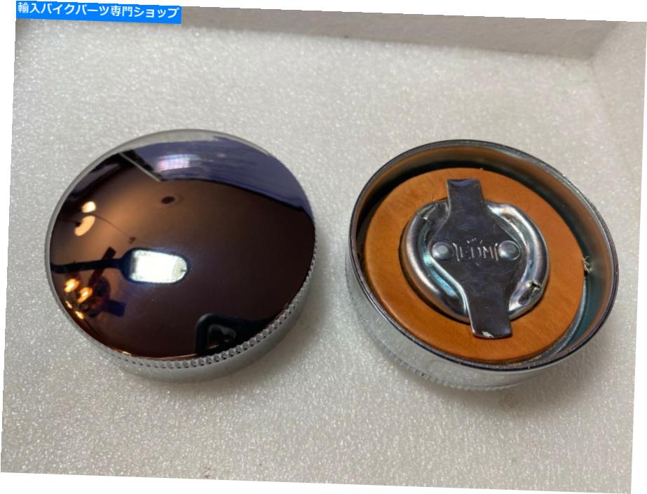 クロームパーツ ハーレーイートンEDMガスキャップ'36 -'38ショートコナックナックルヘッドW /レザーガスケット Harley Eaton EDM Gas Caps '36-'38 Short Knurl Knucklehead W/ Leather Gaskets【並行輸入品】|Us Custom Parts Shop USDM