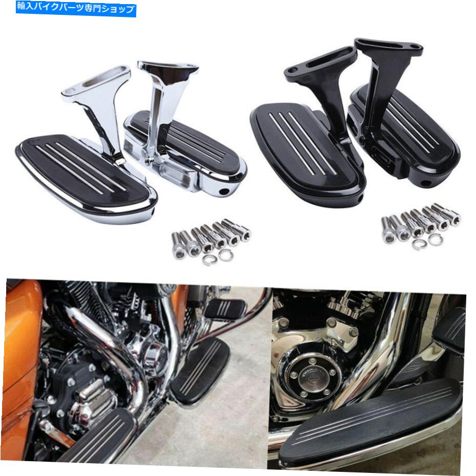 クロームパーツ ハーレーロードストリートグライド1993-2020のための旅客足のフロアボードの合理化 Streamline Passenger Foot Floor board For Harley Road Street Glide 1993-2020【並行輸入品】