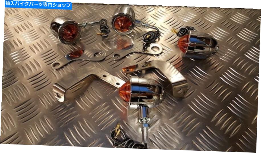 クロームパーツ 勝利アメリカ＆スピードマスター - 磨かれたステンレスインジケーターブラケット＆インド TRIUMPH AMERICA & SPEEDMASTER - POLISHED STAINLESS INDICATOR BRACKETS & INDS【並行輸入品】