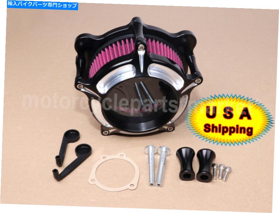クロームパーツ ハーレーDyna 2000-2017 Softail 00-15のためのクリアクロームエアクリーナリーレッドフィルターフィット Clear Chrome Air Cleaner Red Filter Fit For Harley Dyna 2000-2017 Softail 00-15【並行輸入品】｜Us Custom Parts Shop USDM