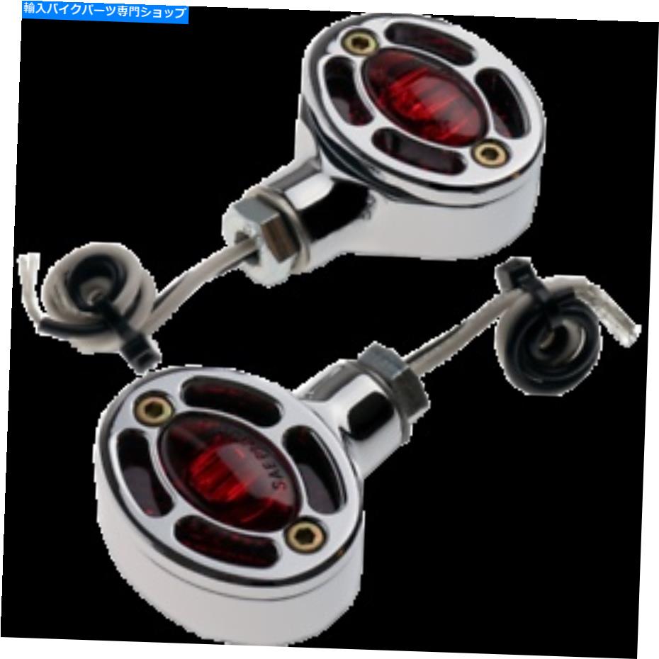 クロームパーツ Joker Machine - 05250RC - OMEGA LEDターン信号、Chrome / Red Lens Joker Machine - 05250RC - Omega LED Turn Signals, Chrome/Red Lens【並行輸入品】
