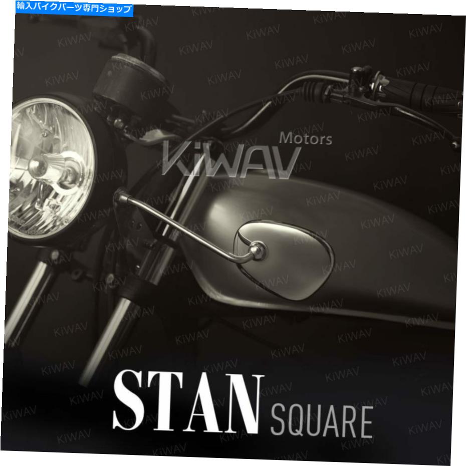 クロームパーツ Kiwavミラースタンスクエアクロームヘッドランプサイドマウント初期BMW R69 R60 / 5 KiWAV mirror Stan square chrome headlamp side mount for early BMW R69 R69s R70/5【並行輸入品】