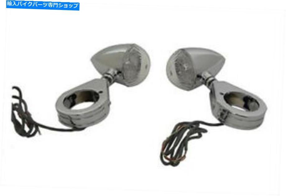 クロームパーツ Harley Davidson Chrome Bullet LEDターンシナルセット39mmクランプクリアレンズ NEW FOR HARLEY DAVIDSON CHROME BULLET LED TURN SINGAL SET 39MM CLAMP CLEAR LENS【並行輸入品】|Us Custom Parts Shop USDM
