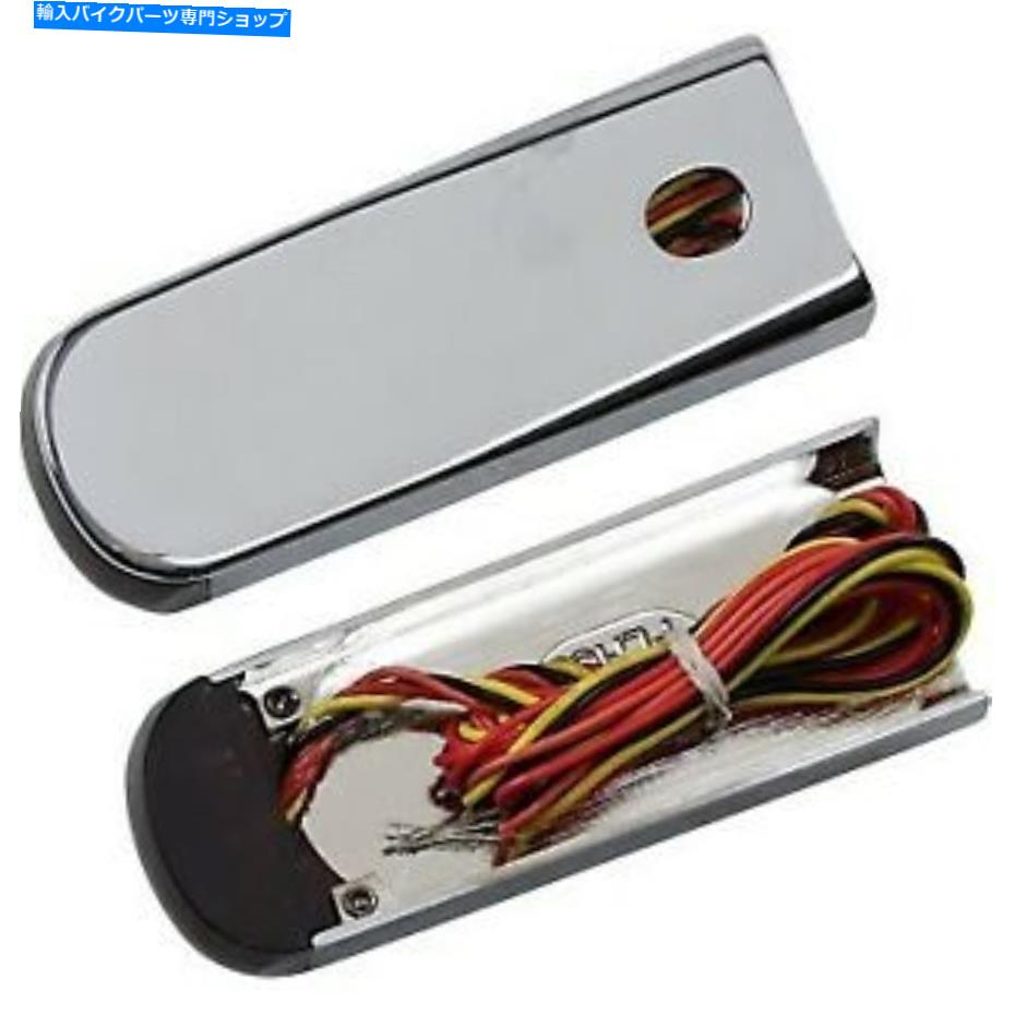 クロームパーツ Harley Flhc 18-20のための合金アートクローム赤/赤のLEDストラットマウントマーカーライト Alloy Art Chrome Red/Red LED Strut Mount Marker Lights for Harley FLHC 18-20【並行輸入品】