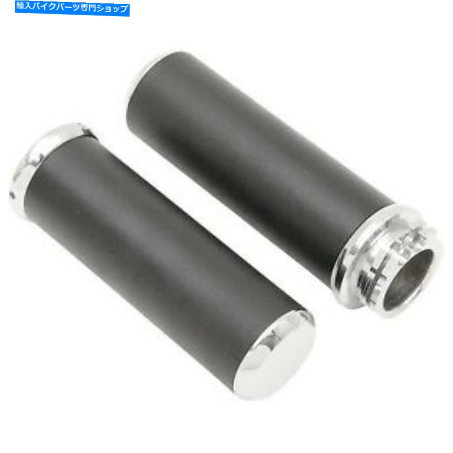 クロームパーツ Harley Cable OpスロットルのためのLa Choppers Chrome＆Rubber Comfortハンドグリップ LA Choppers Chrome & Rubber Comfort Hand Grips for Harley Cable Op Throttle【並行輸入品】
