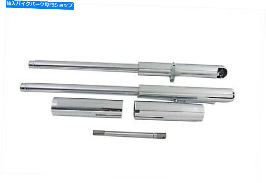 クロームパーツ ビレットメガフォークスライダーセットクロームフィットハーレー - ダビッドソン Billet Mega Fork Slider Set Chrome fits Harley-Davidson【並行輸入品】