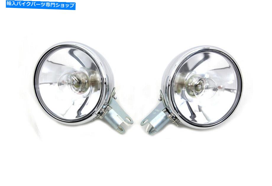 クロームパーツ レプリカクロームガイドスポットランプセット6ボルトフィットハーレーダビッドソン Replica Chrome Guide Spotlamp Set 6 Volt fits Harley-Davidson【並行輸入品】｜Us Custom Parts Shop USDM